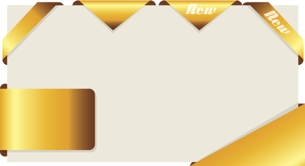 一套金丝带。矢量插图。图片下载