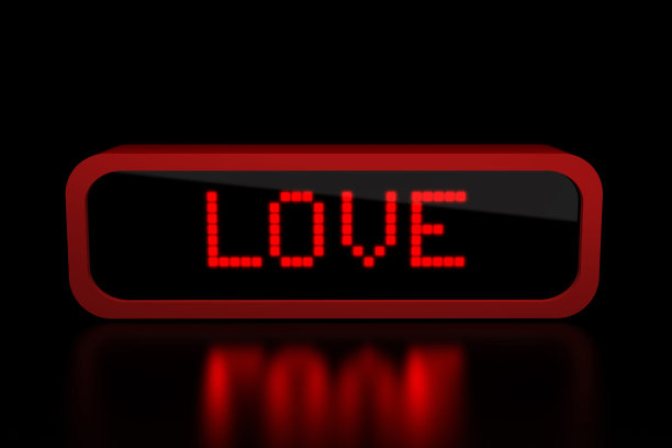 爱的文字在数字显示图片下载