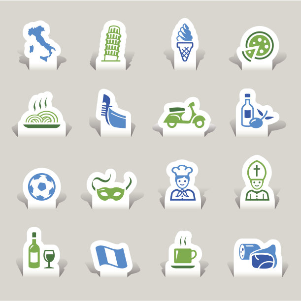 剪纸-意大利的图标图片下载