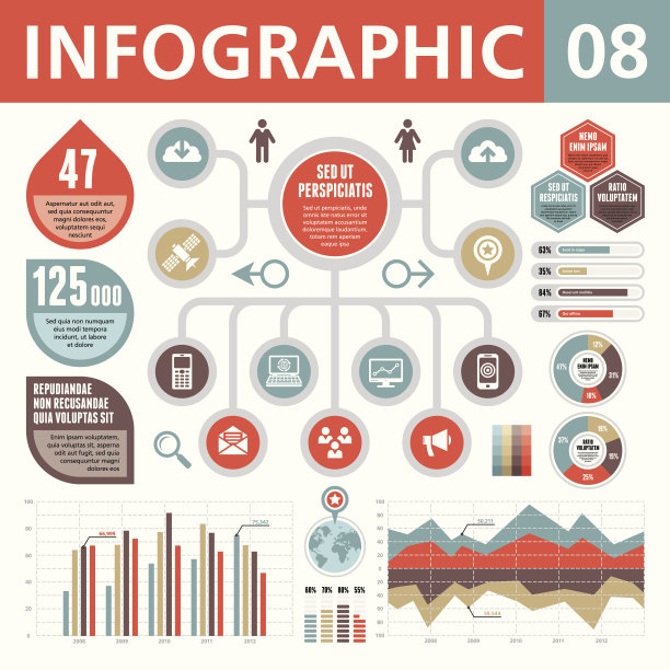 信息图表元素08年图片下载