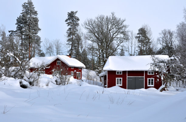 农场在冬季图片下载