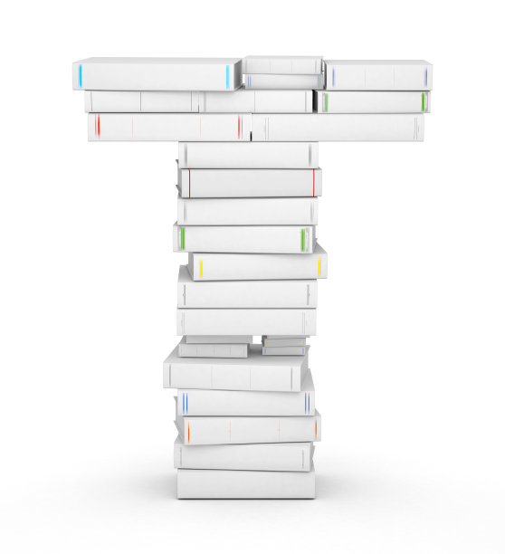 字母T，从空白的书堆起来图片下载