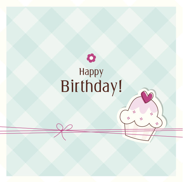 生日贺卡，封面是小蛋糕图片下载