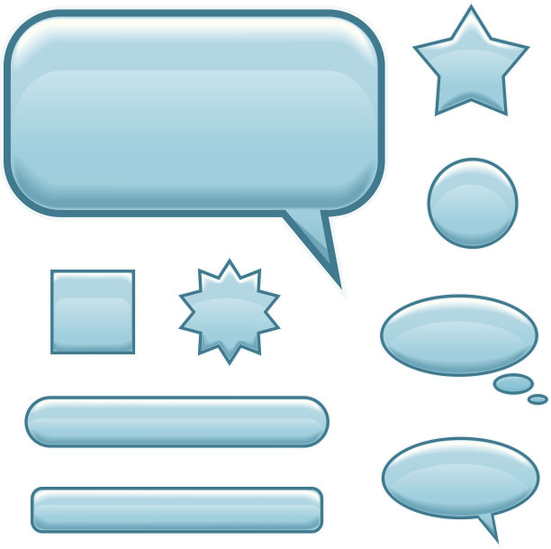 形状和气泡的集合图片下载