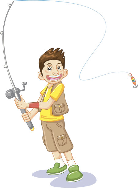 钓鱼的男孩图片下载