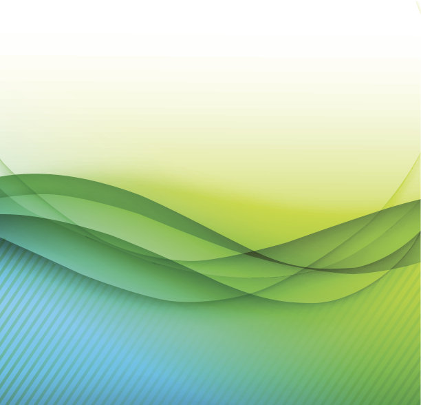 蓝色和绿色的波浪的彩色图像图片下载