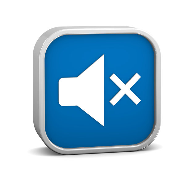 深蓝色禁用音频标志图片下载