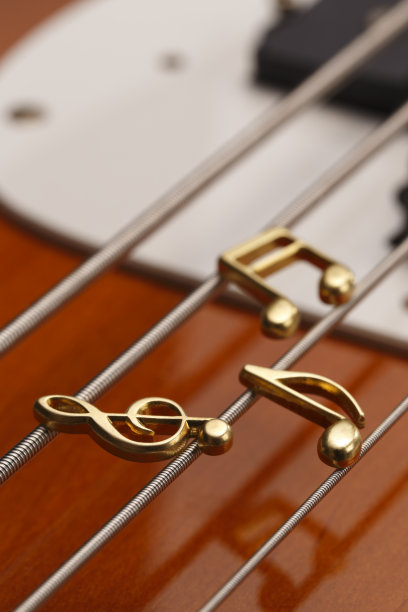 低音吉他上的音符图片下载