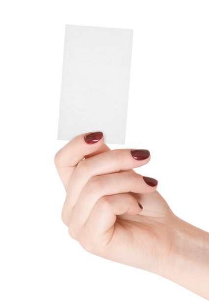 手里拿着空白的名片图片下载