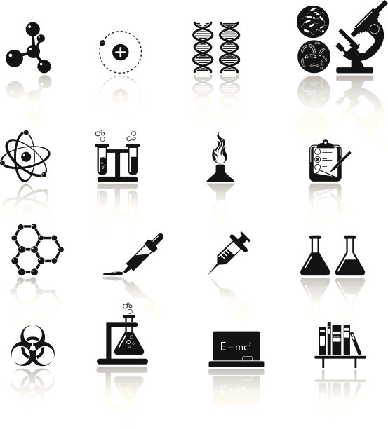 化学和科学图标集图片下载