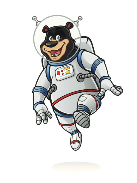 熊的宇航员素材图片