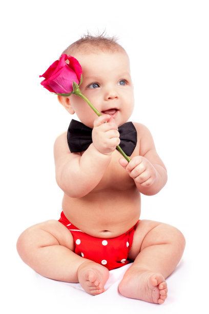 孩子和花图片下载