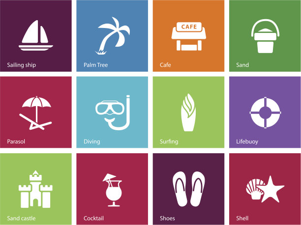 海滩图标|地铁风格图片下载