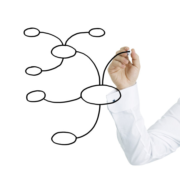 绘制空组织结构图的商人图片下载