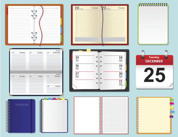 向量笔记本集合图片下载