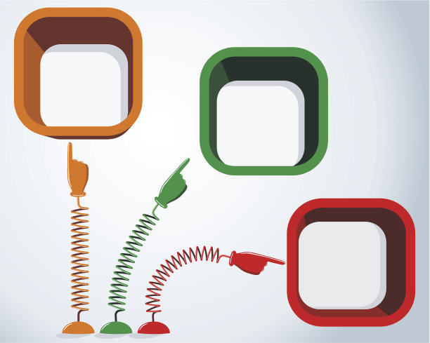 手指指向弹簧和你的文本的位置图片下载