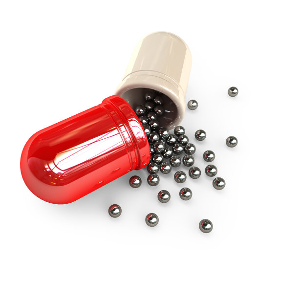 从大胶囊中涌出的小球图片下载