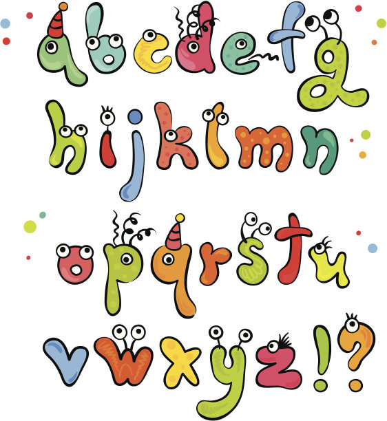 漫画字母表图片下载