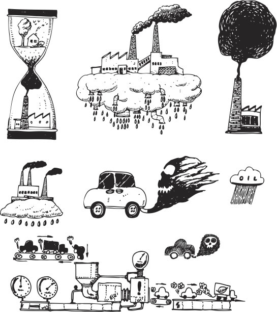 矢量手绘设计元素-生态图片下载