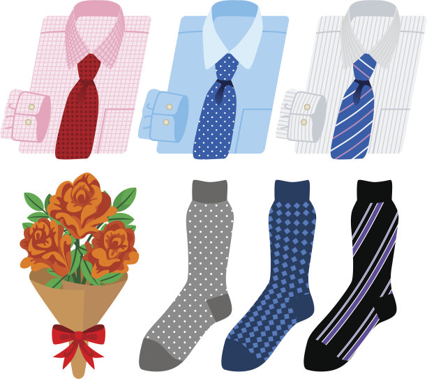 工作衬衫和袜子，父亲节礼物图片下载