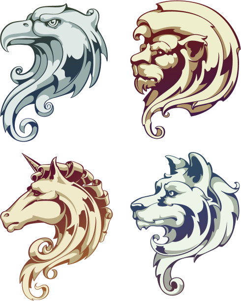 复古华丽的动物素材图片