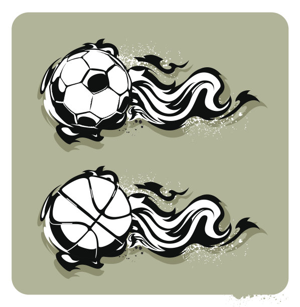 带有火球的垃圾摇滚形象图片下载