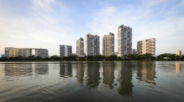 现代建筑和倒影图片下载