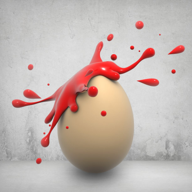 鸡蛋的颜色飞溅图片下载