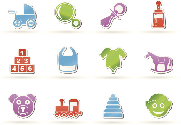 婴儿和儿童图标图片下载