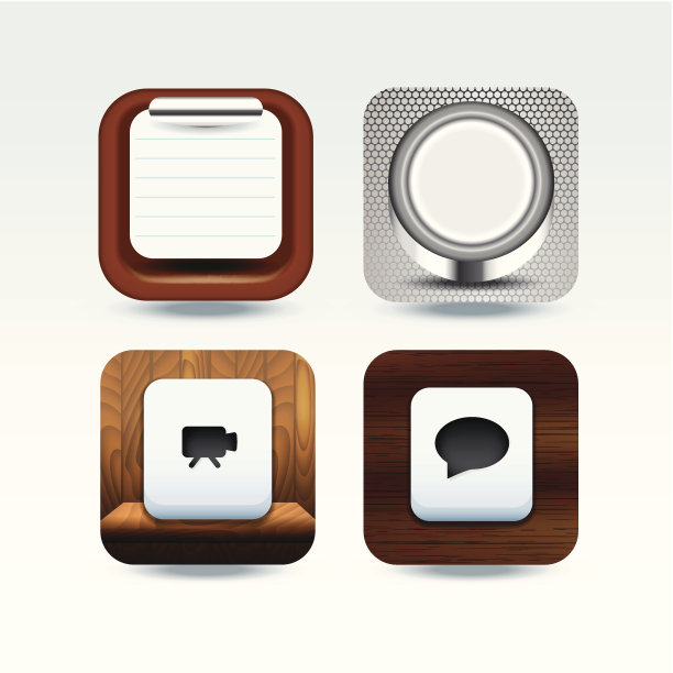 应用程序图标设置矢量插图图片下载