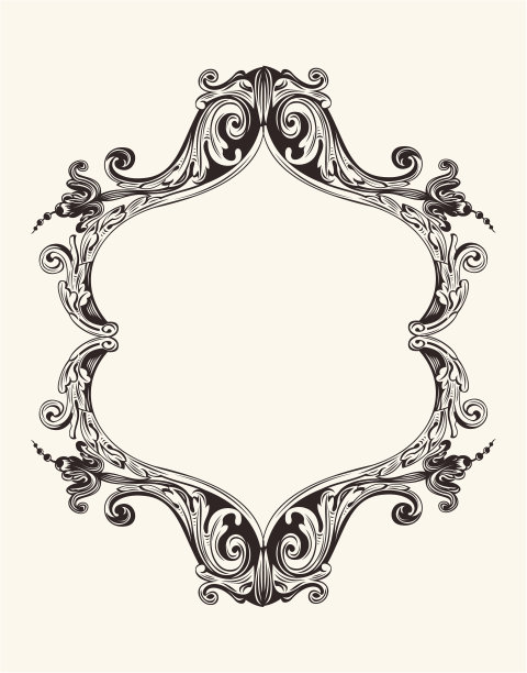 矢量古董古董皇家框架图片下载