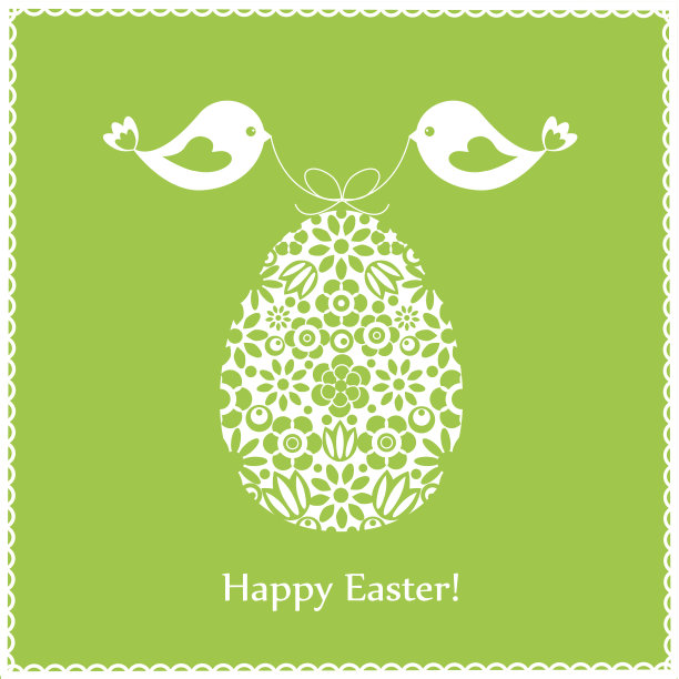 绿色复活节贺卡图片下载