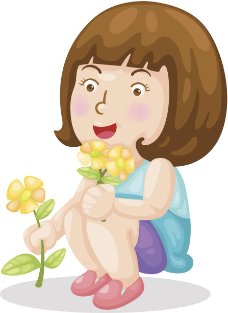 花的女孩图片下载