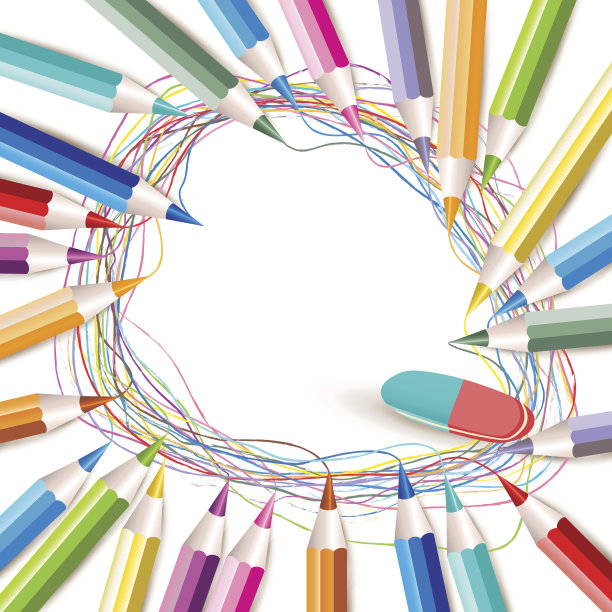 彩色铅笔背景图片下载
