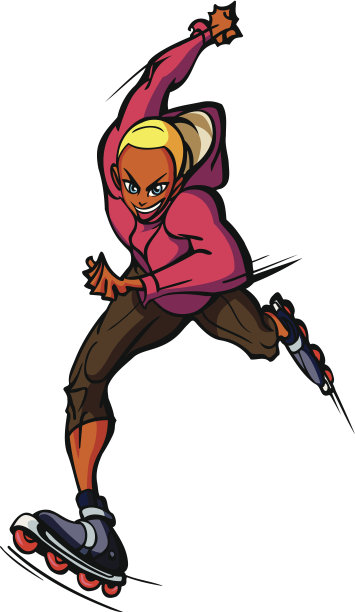 男子滑冰的特写图片下载