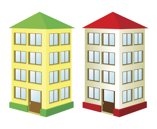 两个高房子。图片下载