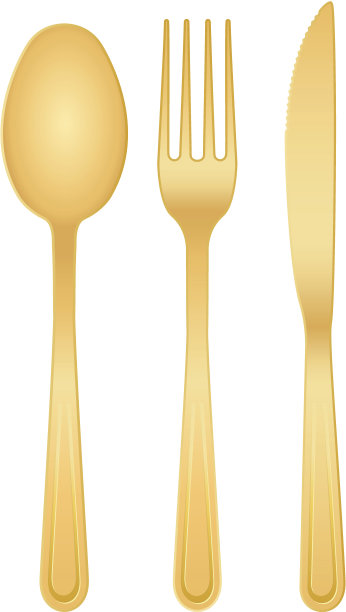 黄金餐具图片下载