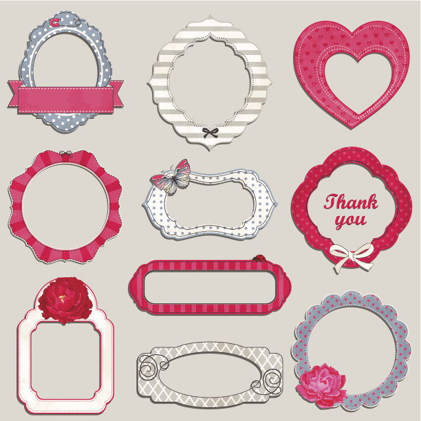 收集浪漫的框架。图片下载