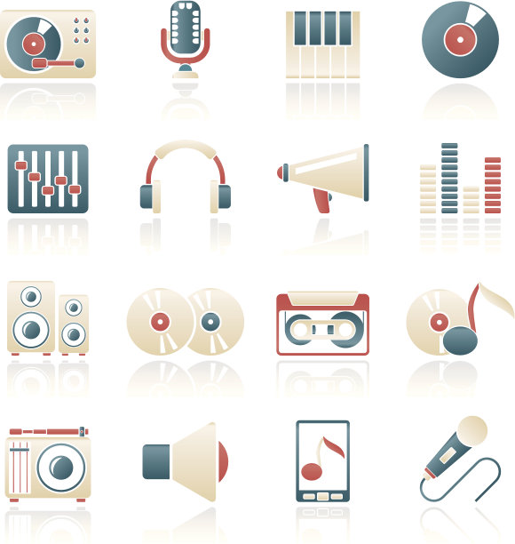 音乐和音频设备图标图片下载