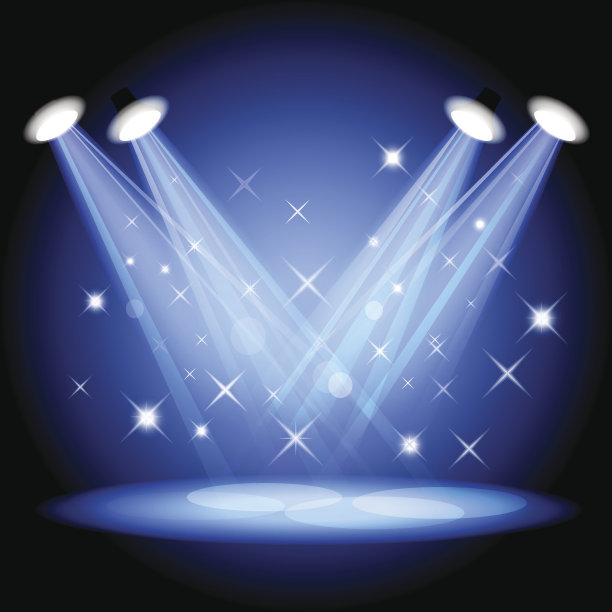 舞台灯光已经准备好，演出开始了图片下载