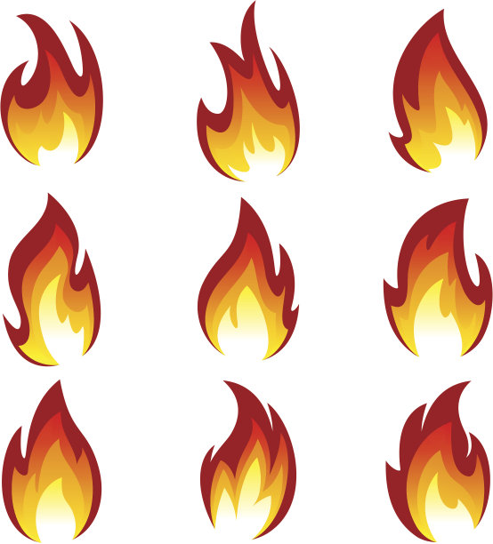 一套火焰插图图片下载