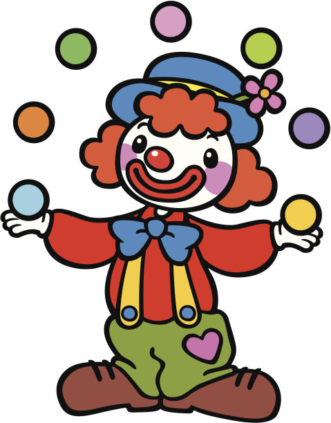 小丑玩球图片下载