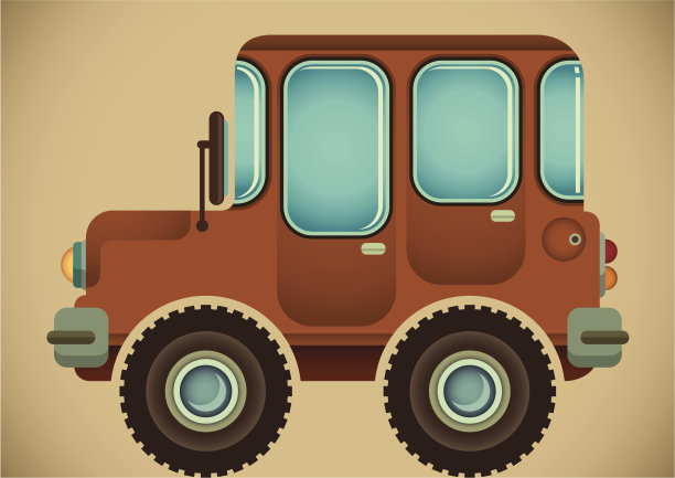 漫画吉普车。图片下载