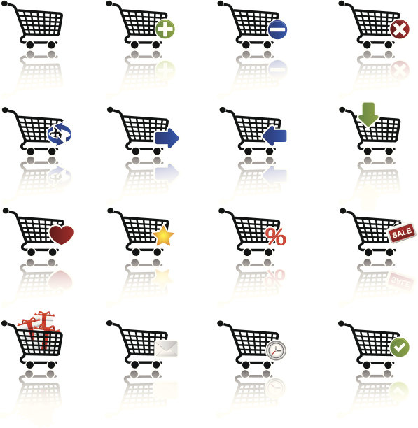 购物车图标集图片下载