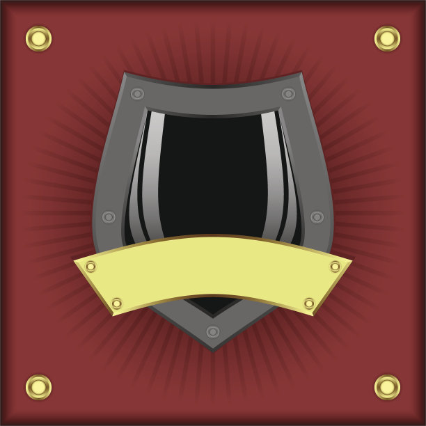 红色背景的盾牌图片下载