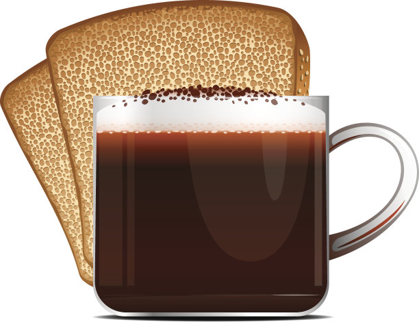 咖啡和面包图片下载
