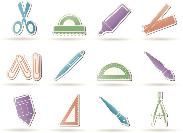 学校和办公室工具图标图片下载