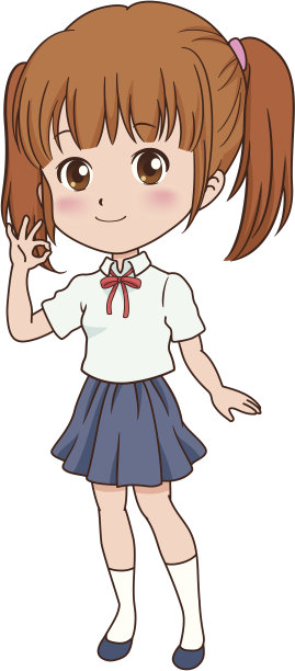 穿着校服的女孩素材图片