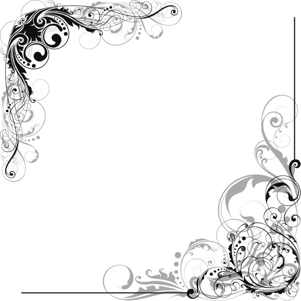 花卉漩涡元素素材图片