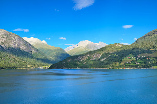 挪威海岸，奥尔登-挪威-斯堪的那维亚素材图片